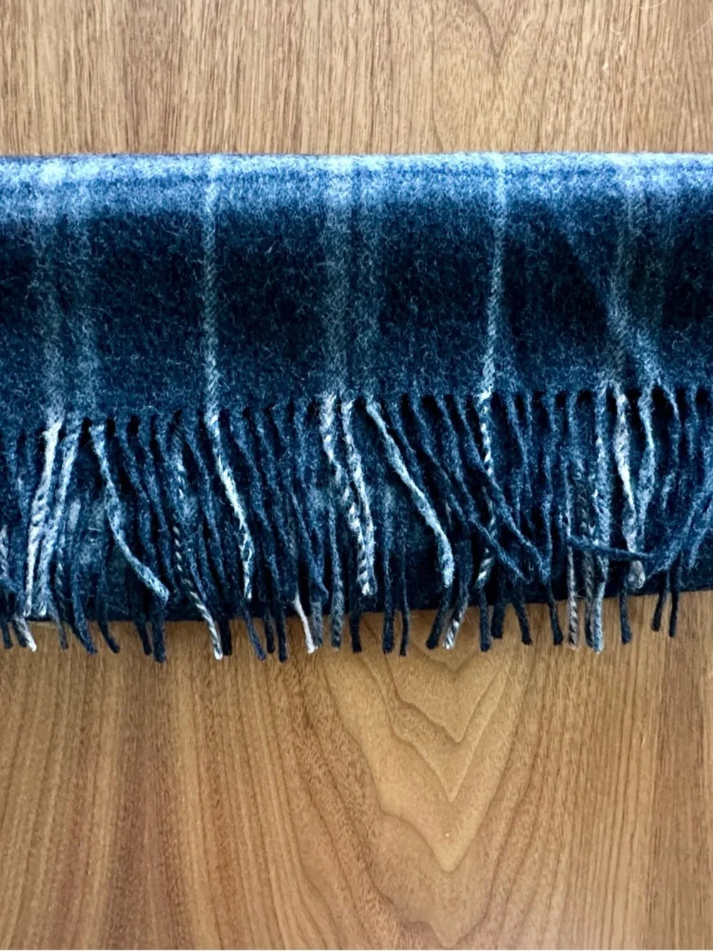 FRAAS Plaid Wool Scarf Made in Germany Fringe Winter Wrap